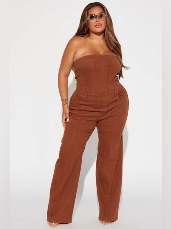 Fashion Nova Pants - Fashion Nova Brown Jumpsuit